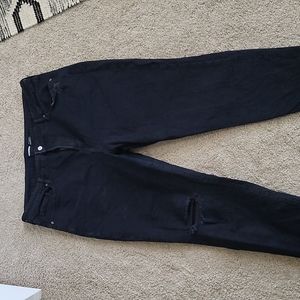 Straight leg faded black jeans